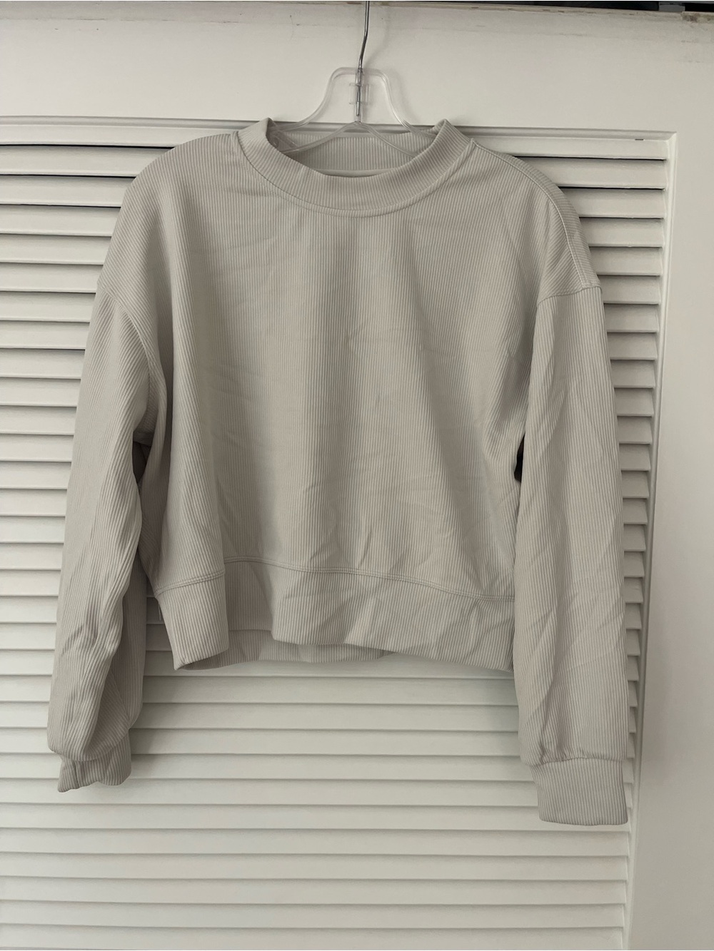 lululemon athletica Women's Ribbed Crewneck Sweatshirt - Light Beige